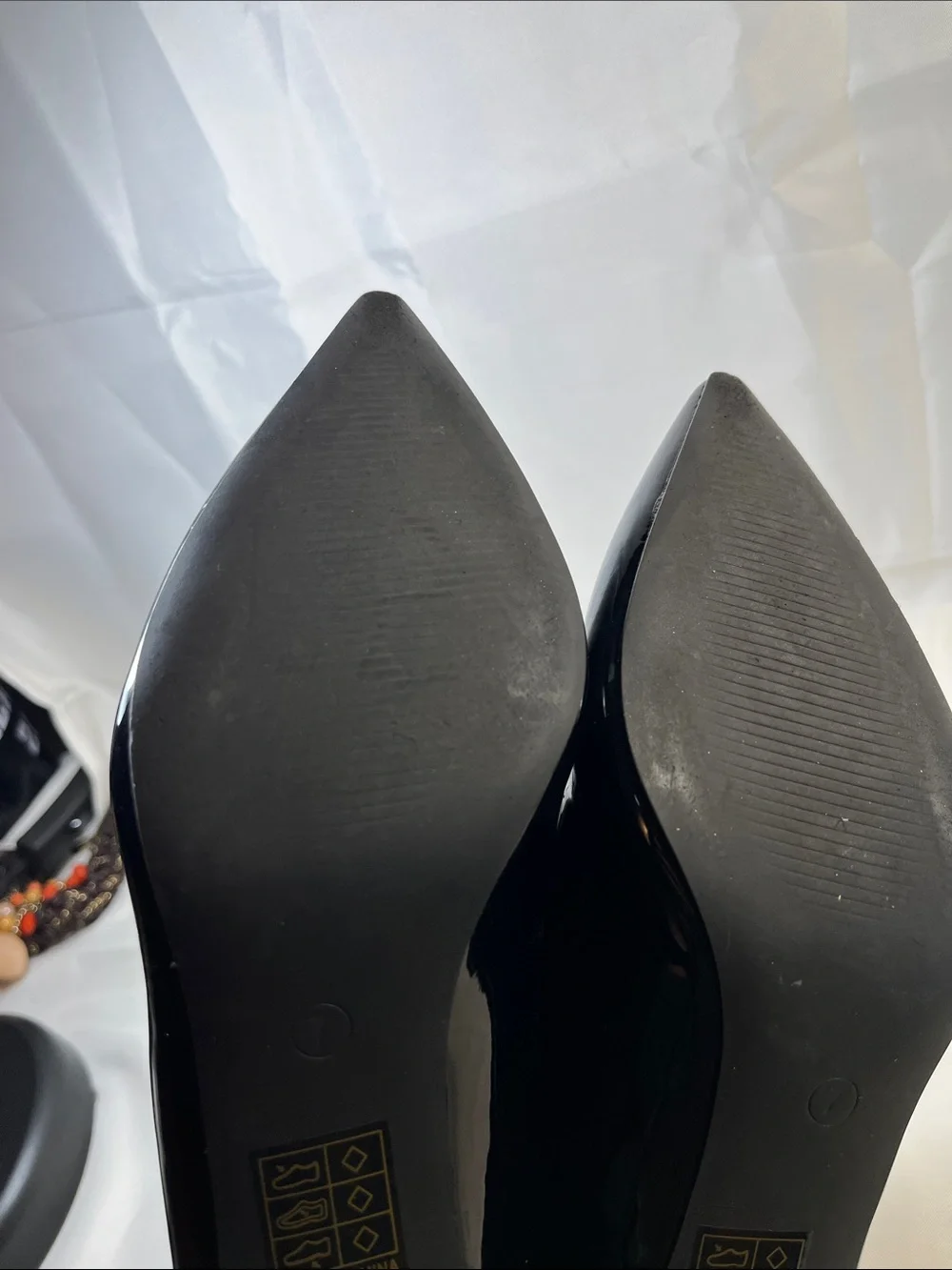 Black Patent Pointed-Toe Stiletto Pumps